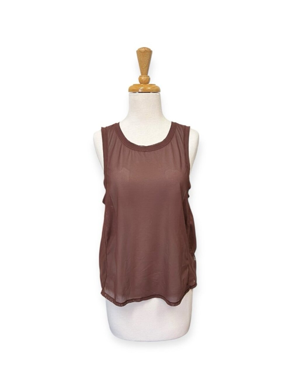 Lululemon Sole Training Tank Top Size 10/12 Brown Mesh